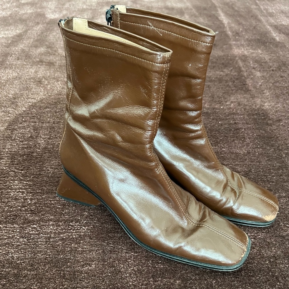 Brown Leather Ankle Boots